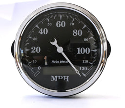 AUTOMETER 3-1/8", In-Dash, Electric, Programmable, 0-120 mph Old Tyme Black Speedometer AU1787 Autofit