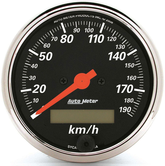 AUTOMETER 3-1/8", In-Dash, Electric, Programmable, 190 kph Desighner Black Speedo AU1487-M Autofit