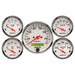 AUTOMETER 3-1/8" Metric Elect Speedo, 2-1/16"; Water Temp, Oil Press, Fuel Leve Arctic White 5 Gauge Kit AU1302-M Autofit