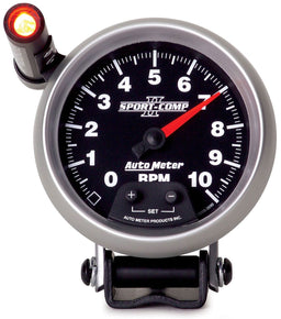 AUTOMETER 3-3/4", Pedestal Mount, , 0-10,000 rpm Sport-Comp II Mini-Monster Tachometer AU3690 Autofit