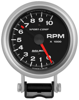 AUTOMETER 3-3/4", Pedestal Mount, 0-10,000 rpm Sport-Comp Series Tachometer AU3700 Autofit