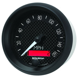 AUTOMETER 3-3/8", 0-160 MPH, In-Dash, Black Carbon Fiber Dial, LCD Tripmeter GT Series Speedometer AU8088 Autofit