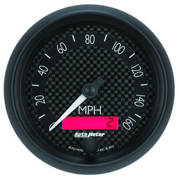 AUTOMETER 3-3/8", 0-160 MPH, In-Dash, Black Carbon Fiber Dial, LCD Tripmeter GT Series Speedometer AU8088 Autofit