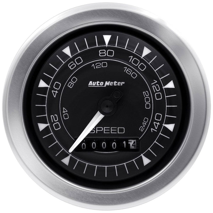 AUTOMETER 3-3/8", Black Dial, Full Sweep Electric, 160 MPH Chrono Speedometer Gauge AU8188 Autofit