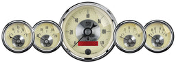 AUTOMETER 3-3/8", Elec Speedometer (LCD Trip), 2-1/16" Fuel Level, Water Temper Prestige Series - Antique Ivory Gauge Kit AU2000 Autofit
