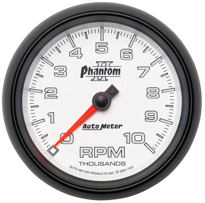 AUTOMETER 3-3/8", In-Dash, 0-10,000 rpm Phantom II Series Tachometer AU7597 Autofit
