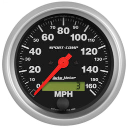 AUTOMETER 3-3/8", In-Dash, Electrical, Programmable, 0-160 mph Sport-Comp Series Speedometer AU3988 Autofit