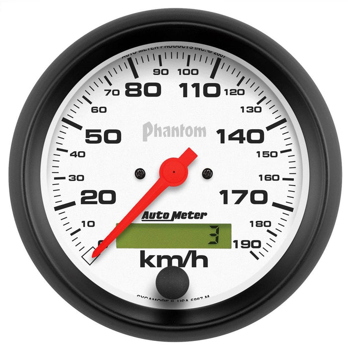 AUTOMETER 3-3/8", In-Dash, Electrical, Programmable, 0-190 km/h Phantom Series Speedometer AU5887-M Autofit