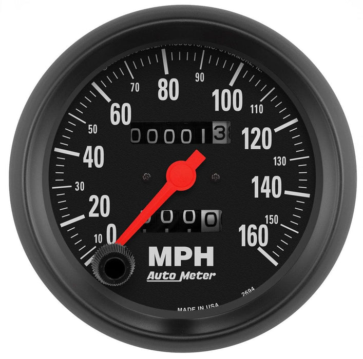 AUTOMETER 3-3/8", In-Dash, Mechanical, 0-160 mph Z-Series Speedometer AU2694 Autofit