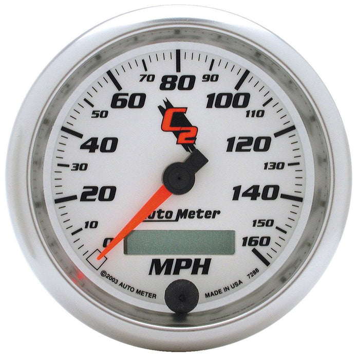 AUTOMETER 3-3/8", In-Dash, Programmable, 0-160 mph C2 Series Speedometer AU7288 Autofit