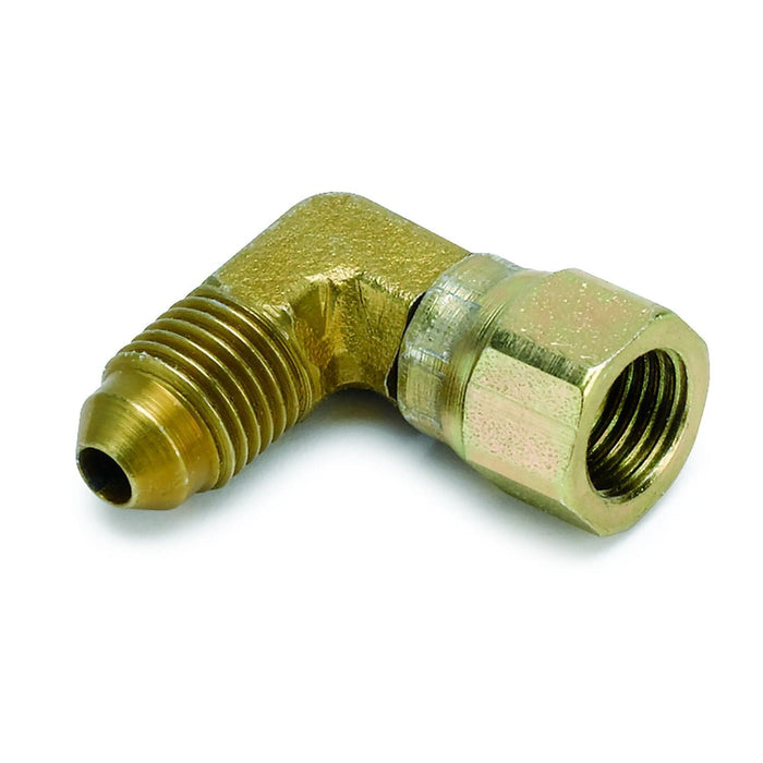 AUTOMETER -4AN elbow fitting, 90 deg. with swivel nut, Steel, Cadmium Plated Elbow Fitting AU3274 Autofit