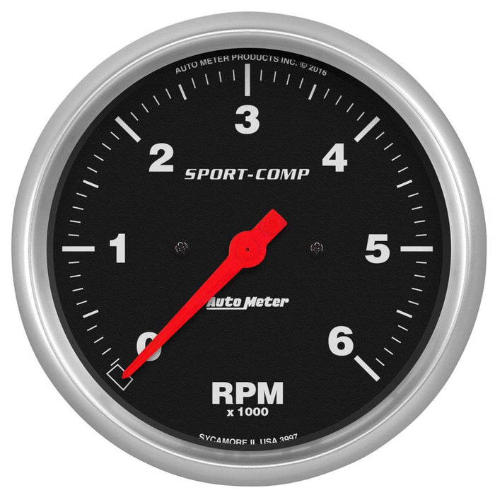 AUTOMETER 5", In-Dash, 0-6,000 rpm Sport-Comp Series Tachometer AU3997 Autofit