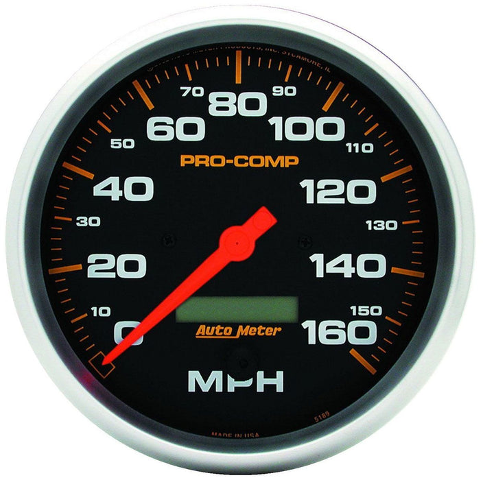 AUTOMETER 5", In-Dash, Electric, Programmable, 0-160 mph Pro-Comp Series Speedometer AU5189 Autofit