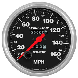 AUTOMETER 5", In-Dash, Mechanical, 0-160 mph Sport-Comp Series Speedometer AU3995 Autofit