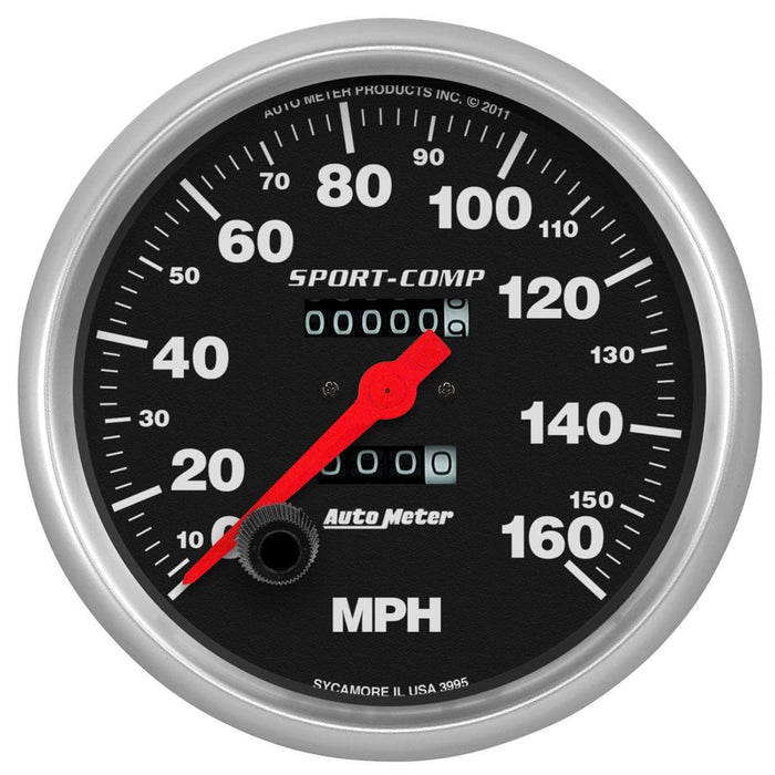 AUTOMETER 5", In-Dash, Mechanical, 0-160 mph Sport-Comp Series Speedometer AU3995 Autofit