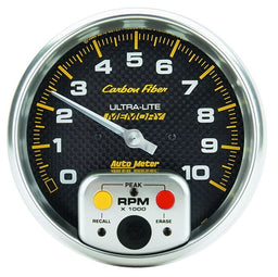 AUTOMETER 5", In-Dash, Memory, 0-10,000 rpm Carbon Fiber Series Tachometer AU4894 Autofit