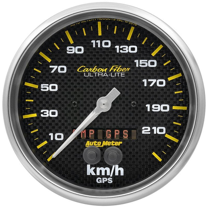 AUTOMETER 5", In-Dash, Metric, 0-225 kph Carbon Fibre GPS Speedometer AU4881-M Autofit