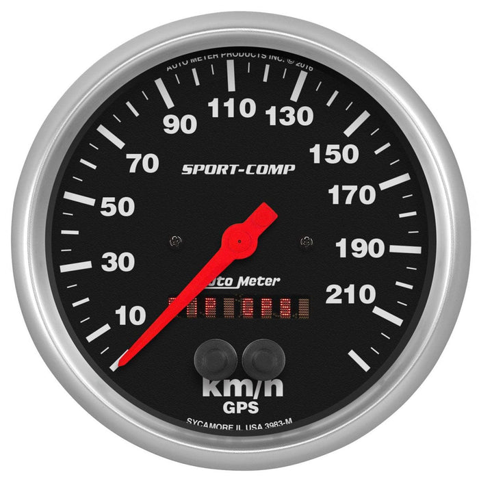 AUTOMETER 5", In-Dash, Metric, 0-225 kph Sport-Comp GPS Speedometer AU3983-M Autofit