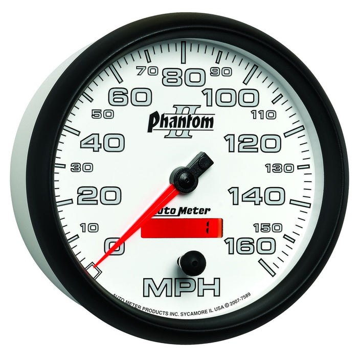 AUTOMETER 5", In-Dash, Programmable, 0-160 mph Phantom II Series Speedometer AU7589 Autofit
