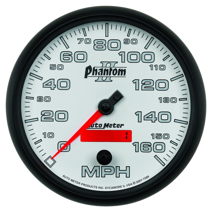 AUTOMETER 5", In-Dash, Programmable, 0-160 mph Phantom II Series Speedometer AU7589 Autofit
