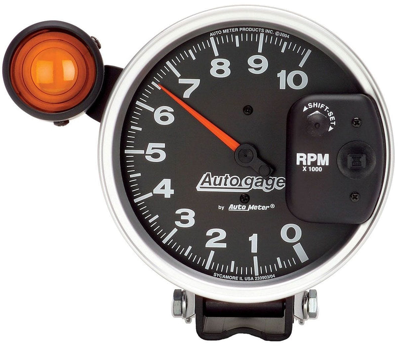 AUTOMETER 5", Pedestal Mount, 0-10,000 rpm Auto gage Monster Shift-Lite Tachometer AU233904 Autofit