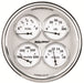 AUTOMETER 5", Short Sweep Electric, Fuel Level, Water Temperature, Oil Pressure Old Tyme White II Quad Gauge AU1210 Autofit
