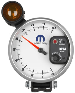 AUTOMETER 5", White Dial/Silve Bezel, Pedestal Mount, Shift-Lite, 0-10,000 rpm Mopar Monster Tachometer AU880248 Autofit