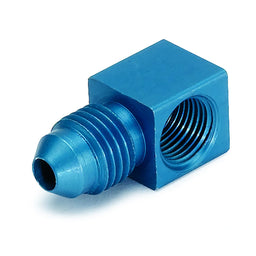 AUTOMETER Blue Aluminium Anodised, 1/8" NPT Female to -4AN Male Right Angle Fitting AU3278 Autofit