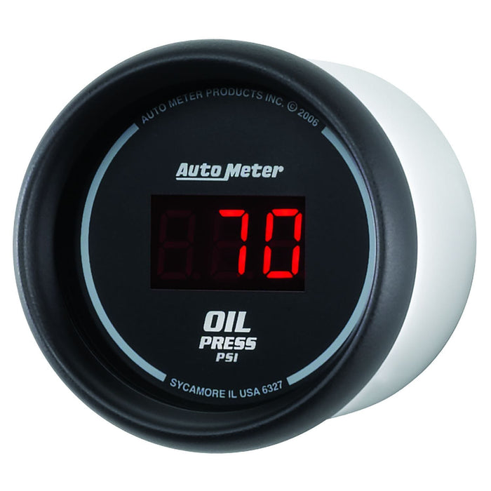 AUTOMETER Digital, In-dash, 2-1/16", 0-100 psi Sport-Comp Digital Series Oil Pressure Gauge AU6327 Autofit