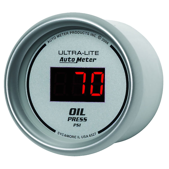 AUTOMETER Digital, In-dash, 2-1/16", 0-100 psi Ultra-Lite Digital Series Oil Pressure Gauge AU6527 Autofit