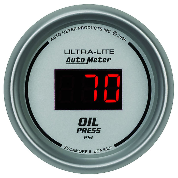 AUTOMETER Digital, In-dash, 2-1/16", 0-100 psi Ultra-Lite Digital Series Oil Pressure Gauge AU6527 Autofit