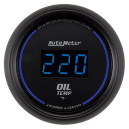 AUTOMETER Digital, In-dash, 2-1/16", 0-340°F Cobalt Digital Series Oil Temperature Gauge AU6948 Autofit