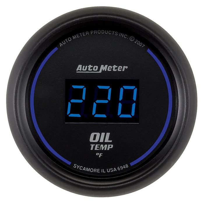 AUTOMETER Digital, In-dash, 2-1/16", 0-340°F Cobalt Digital Series Oil Temperature Gauge AU6948 Autofit