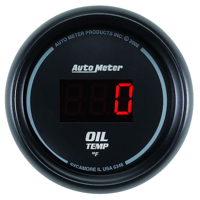 AUTOMETER Digital, In-dash, 2-1/16", 0-340°F Sport-Comp Digital Series Oil Temperature Gauge AU6348 Autofit