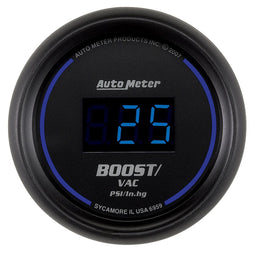 AUTOMETER Digital, In-dash, 2-1/16", 30 In Hg.-Vac./30 psi Cobalt Digital Series Boost/Vacuum Gauge AU6959 Autofit