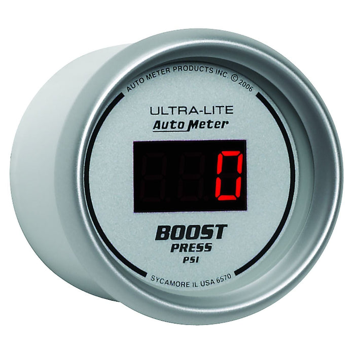 AUTOMETER Digital, In-dash, 2-1/16", 5 - 60 psi Ultra-Lite Digital Series Boost Gauge AU6570 Autofit
