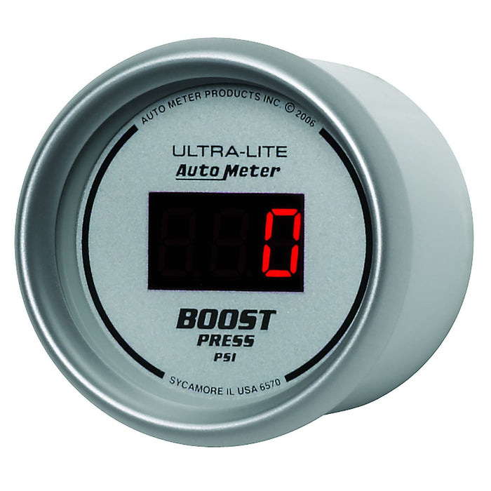 AUTOMETER Digital, In-dash, 2-1/16", 5 - 60 psi Ultra-Lite Digital Series Boost Gauge AU6570 Autofit