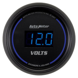 AUTOMETER Digital, In-dash, 2-1/16", 8-18 Volts Cobalt Digital Series Voltmeter Gauge AU6993 Autofit