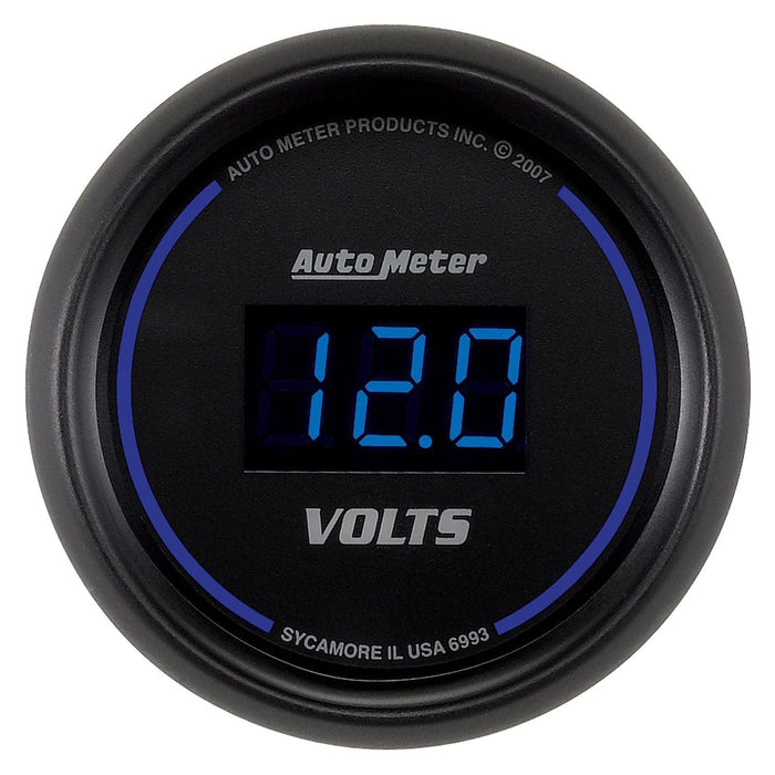AUTOMETER Digital, In-dash, 2-1/16", 8-18 Volts Cobalt Digital Series Voltmeter Gauge AU6993 Autofit