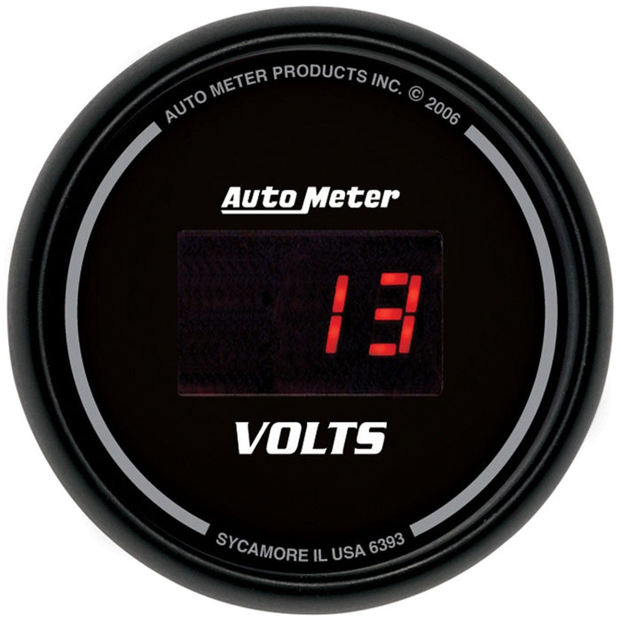 AUTOMETER Digital, In-dash, 2-1/16", 8-18 Volts Sport-Comp Digital Series Voltmeter Gauge AU6393 Autofit