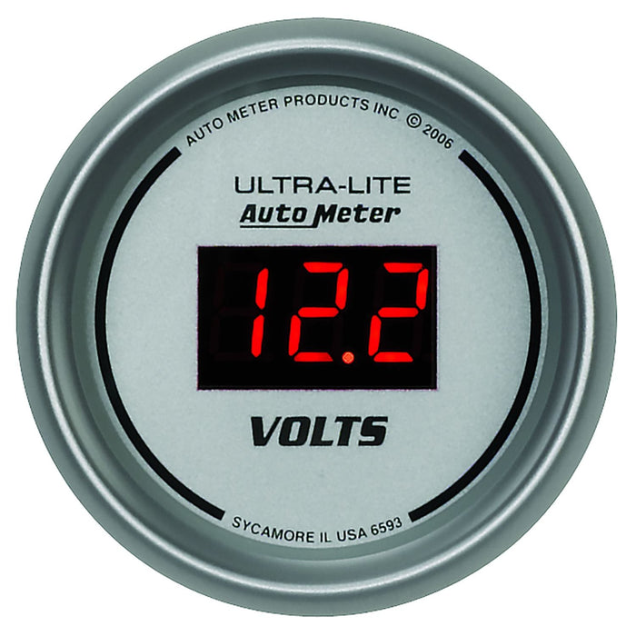 AUTOMETER Digital, In-dash, 2-1/16", 8-18 Volts Ultra-Lite Digital Series Voltmeter Gauge AU6593 Autofit