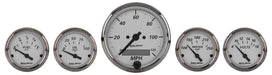 AUTOMETER Electric Speedometer, Fuel Level, Water Temperature, Oil Pressure, Vo American Platinum Series 5-Gauge Kit AU1902 Autofit