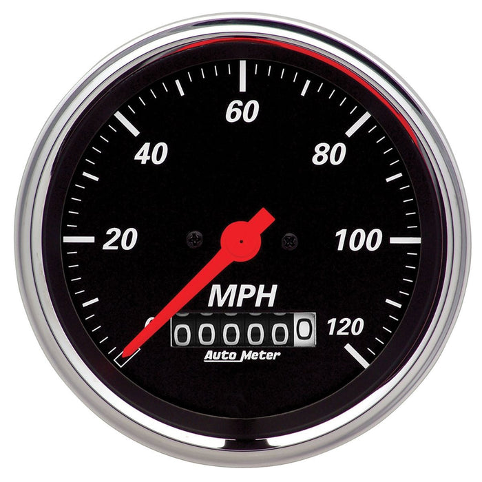 AUTOMETER Electronic with Wheel Designer Black Series 3-3/8" 120 mph Speedometer AU1479 Autofit