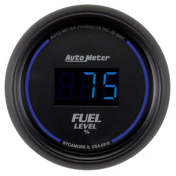 AUTOMETER In-dash, 2-1/16", Programmable, 0-280 ohm, Adjustable Scale w/ 7 pre- Cobalt Digital Series Fuel Level Gauge AU6910 Autofit