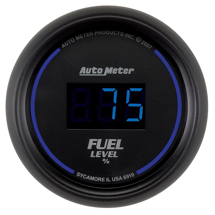 AUTOMETER In-dash, 2-1/16", Programmable, 0-280 ohm, Adjustable Scale w/ 7 pre- Cobalt Digital Series Fuel Level Gauge AU6910 Autofit