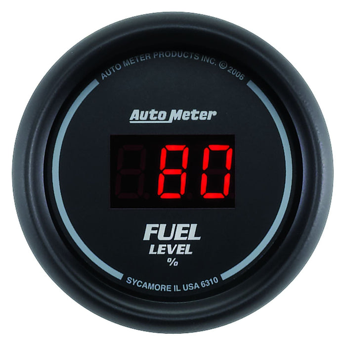 AUTOMETER In-dash, 2-1/16", Programmable, 0-280 ohm, Adjustable Scale w/ 7 pre- Sport-Comp Digital Series Fuel Level Gauge AU6310 Autofit
