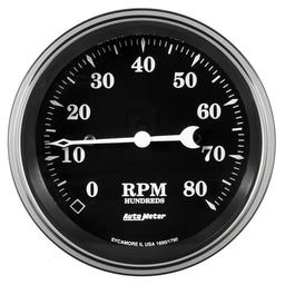 AUTOMETER Old Tyme Black Series 3-3/8" In Dash 8,000 RPM Tachometer AU1790 Autofit