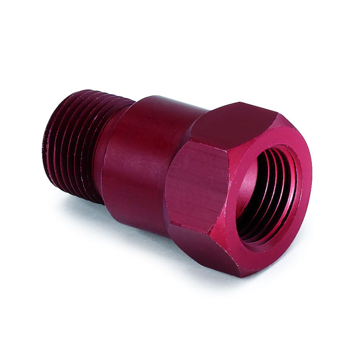 AUTOMETER Red Aluminium male 3/8" NPT fitting with female 5/8"-18 UNF thread. Temperature Adapter AU2272 Autofit