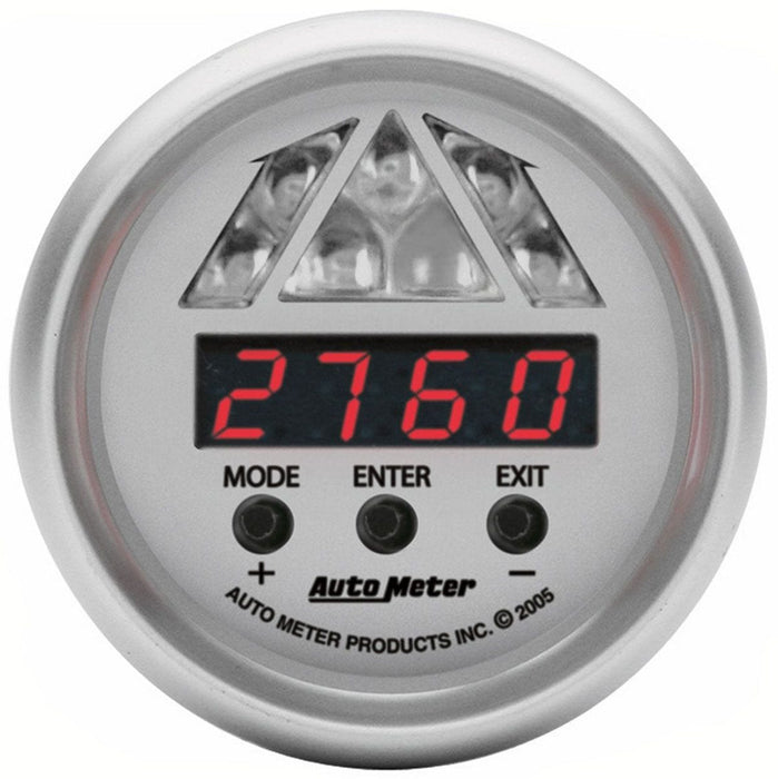AUTOMETER Silver Housing, Amber Lens Level 1 Ultra-Lite Digital Pro Shift Light Gauge AU4387 Autofit