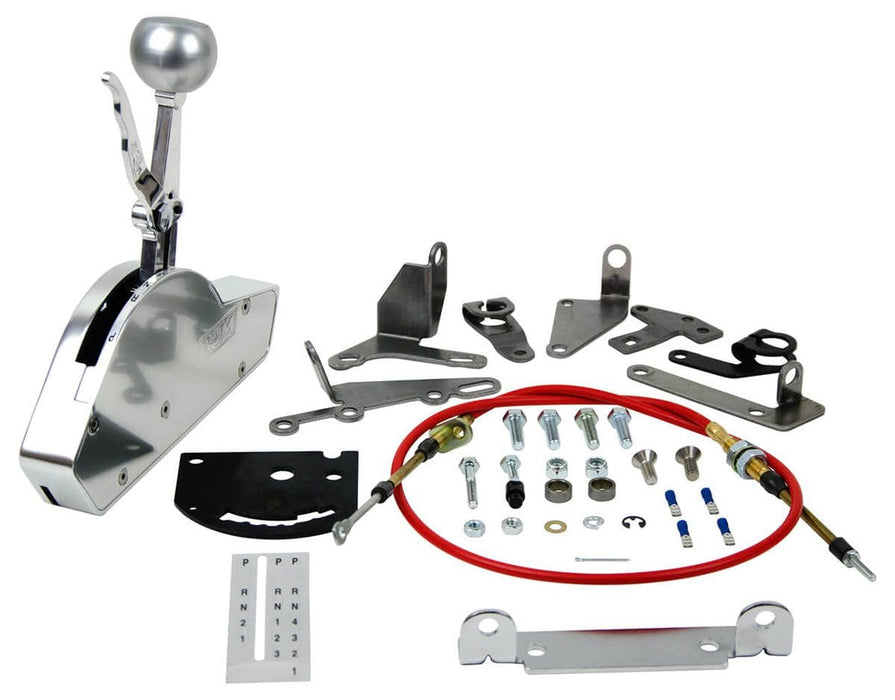 B&M 3 & 4 Speed Gate Shifter, Billet Aluminium Knob With Machined Insert Hi-Tek Street Bandit Shifter BM80797 Autofit